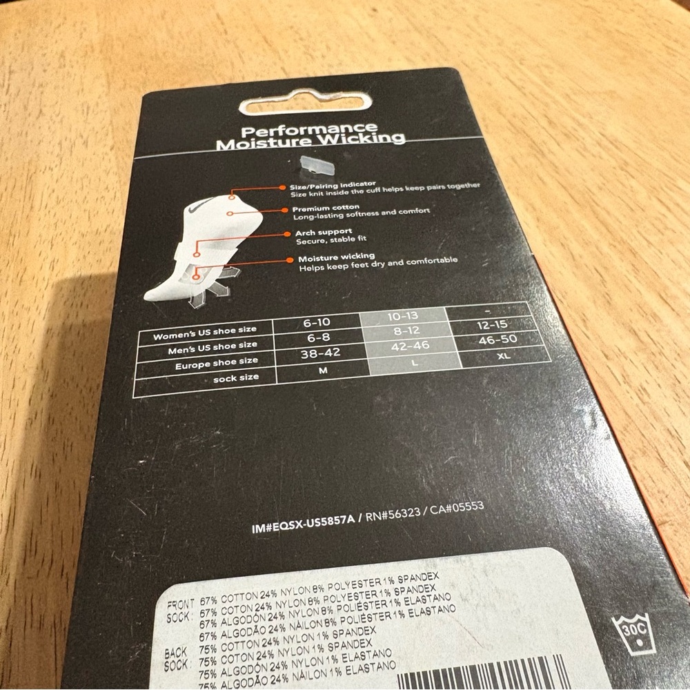 Nike Performance Cotton Low-Cut Socks – New With Tag - Picture 5 of 5